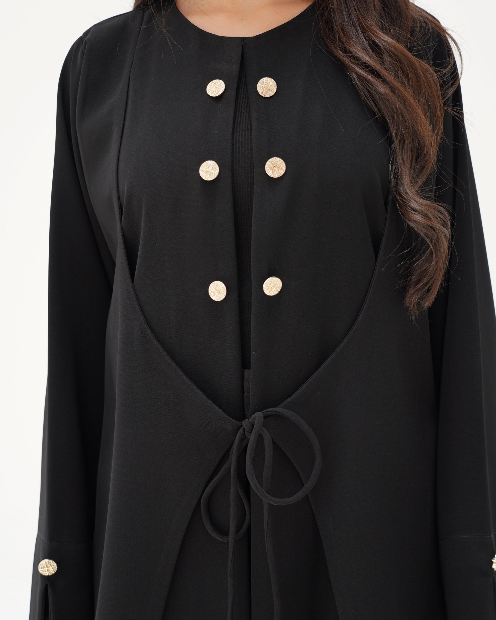 R292 Gulf Fashion Abaya Stone Button Model Abaya for Women UAE – Abaya – Rutba Fashion Abaya
