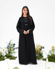 R292 Gulf Fashion Abaya Stone Button Model Abaya for Women UAE – Abaya – Rutba Fashion Abaya