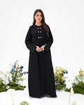 R292 Gulf Fashion Abaya Stone Button Model Abaya for Women UAE – Abaya – Rutba Fashion Abaya