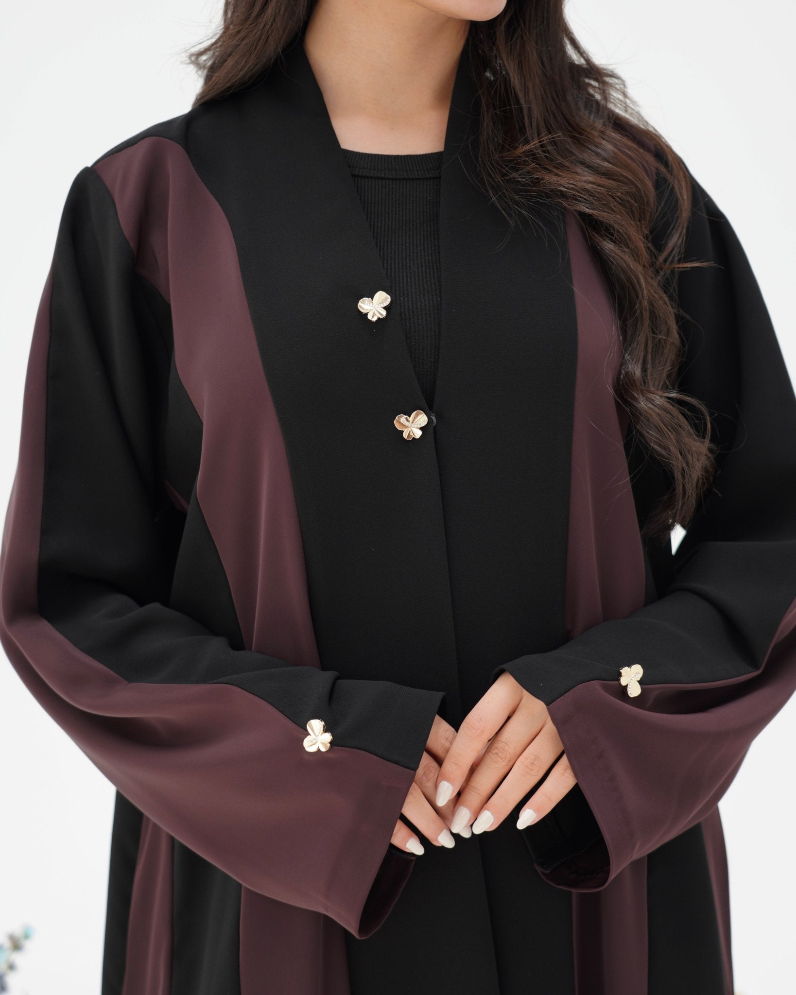 R293 New Fashion Double shade Elegant Abaya Abaya for Women UAE – Abaya – Rutba Fashion Abaya