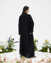 R298 New Fashion Dantel Designer Black Abaya Abaya for Women UAE – Abaya – Rutba Fashion Abaya