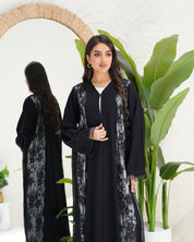 R299 Francy Dantel with stone Elegant Abaya Abaya for Women UAE – Abaya – Rutba Fashion Abaya