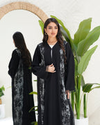 R299 Francy Dantel with stone Elegant Abaya Abaya for Women UAE – Abaya – Rutba Fashion Abaya