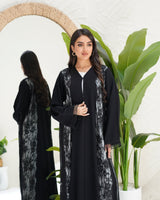 R299 Francy Dantel with stone Elegant Abaya Abaya for Women UAE – Abaya – Rutba Fashion Abaya