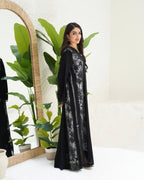 R299 Francy Dantel with stone Elegant Abaya Abaya for Women UAE – Abaya – Rutba Fashion Abaya