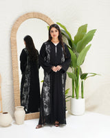 R299 Francy Dantel with stone Elegant Abaya Abaya for Women UAE – Abaya – Rutba Fashion Abaya