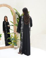 R299 Francy Dantel with stone Elegant Abaya Abaya for Women UAE – Abaya – Rutba Fashion Abaya