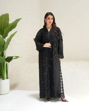 R301 Dela Turkey Organza Designer party Black Abaya Abaya for Women UAE – Abaya – Rutba Fashion Abaya