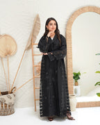 R301 Dela Turkey Organza Designer party Black Abaya Abaya for Women UAE – Abaya – Rutba Fashion Abaya