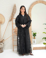 R301 Dela Turkey Organza Designer party Black Abaya Abaya for Women UAE – Abaya – Rutba Fashion Abaya