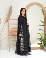 R301 Dela Turkey Organza Designer party Black Abaya Abaya for Women UAE – Abaya – Rutba Fashion Abaya