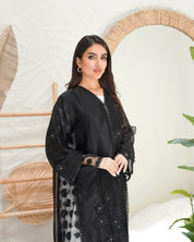 R301 Dela Turkey Organza Designer party Black Abaya Abaya for Women UAE – Abaya – Rutba Fashion Abaya