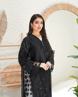 R301 Dela Turkey Organza Designer party Black Abaya Abaya for Women UAE – Abaya – Rutba Fashion Abaya
