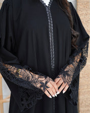 R302 luxury Dantel Model with beads work Abaya for Women UAE – Abaya – Rutba Fashion Abaya