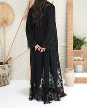 R302 luxury Dantel Model with beads work Abaya for Women UAE – Abaya – Rutba Fashion Abaya