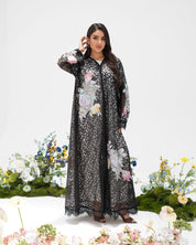 R303 Beautiful Flower Model color Abaya Abaya for Women UAE – Abaya – Rutba Fashion Abaya