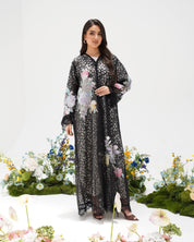 R303 Beautiful Flower Model color Abaya Abaya for Women UAE – Abaya – Rutba Fashion Abaya