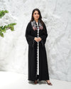 R308 Fashionable Designer Black Abaya colorful embroidery with Beads work Abaya for Women UAE – Abaya – Rutba Fashion Abaya