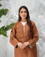 R312 Francy lace with rainbow colored beads color Abaya Abaya for Women UAE – Abaya – Rutba Fashion Abaya