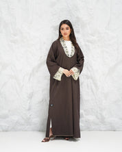 R315 Francy Dantel with coat Model Abaya Abaya for Women UAE – Abaya – Rutba Fashion Abaya