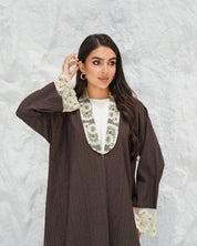 R315 Francy Dantel with coat Model Abaya Abaya for Women UAE – Abaya – Rutba Fashion Abaya