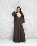 R315 Francy Dantel with coat Model Abaya Abaya for Women UAE – Abaya – Rutba Fashion Abaya