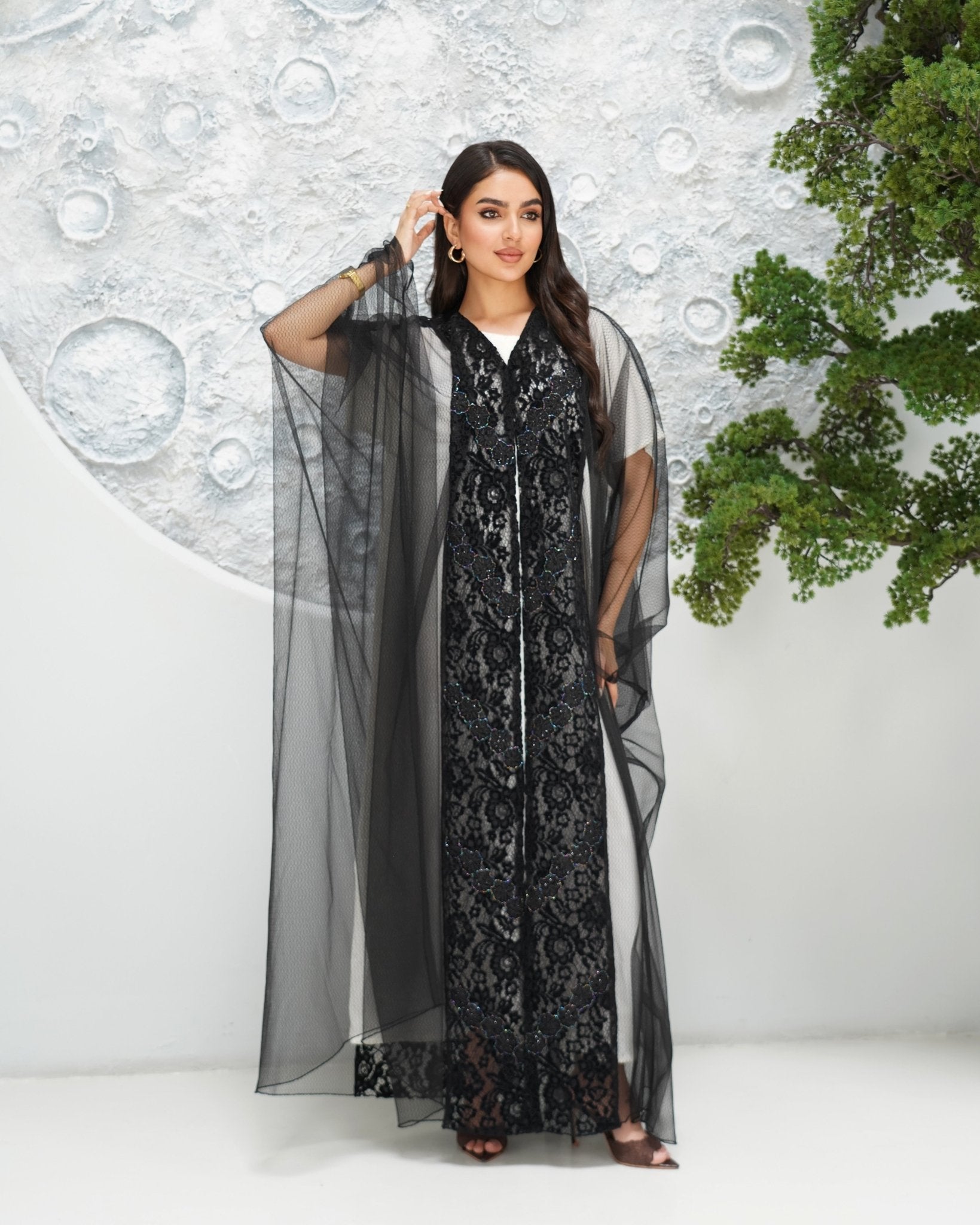R316 Luxurious turkey party Black Abaya Abaya for Women UAE – Abaya – Rutba Fashion Abaya