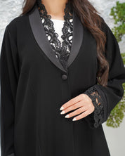 R317 Luxurious Modern coat model Black Abaya Abaya for Women UAE – Abaya – Rutba Fashion Abaya
