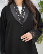 R317 Luxurious Modern coat model Black Abaya Abaya for Women UAE – Abaya – Rutba Fashion Abaya