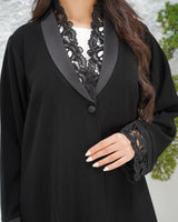 R317 Luxurious Modern coat model Black Abaya Abaya for Women UAE – Abaya – Rutba Fashion Abaya