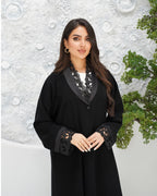 R317 Luxurious Modern coat model Black Abaya Abaya for Women UAE – Abaya – Rutba Fashion Abaya