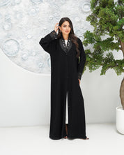 R317 Luxurious Modern coat model Black Abaya Abaya for Women UAE – Abaya – Rutba Fashion Abaya