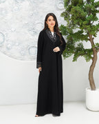 R317 Luxurious Modern coat model Black Abaya Abaya for Women UAE – Abaya – Rutba Fashion Abaya