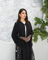R318 New Exclusive V Francy Black Abaya Abaya for Women UAE – Abaya – Rutba Fashion Abaya