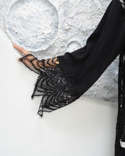 R318 New Exclusive V Francy Black Abaya Abaya for Women UAE – Abaya – Rutba Fashion Abaya