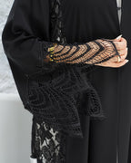 R318 New Exclusive V Francy Black Abaya Abaya for Women UAE – Abaya – Rutba Fashion Abaya