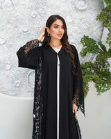 R318 New Exclusive V Francy Black Abaya Abaya for Women UAE – Abaya – Rutba Fashion Abaya