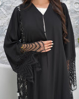 R318 New Exclusive V Francy Black Abaya Abaya for Women UAE – Abaya – Rutba Fashion Abaya