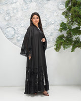 R320 New Fashionable Designer Shining Organza Black Abaya Abaya for Women UAE – Abaya – Rutba Fashion Abaya