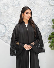 R320 New Fashionable Designer Shining Organza Black Abaya Abaya for Women UAE – Abaya – Rutba Fashion Abaya