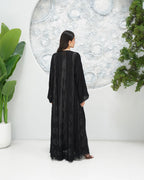 R321 Luxurious Chiffon Gulf Model Black Abaya Abaya for Women UAE – Abaya – Rutba Fashion Abaya