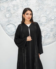 R321 Luxurious Chiffon Gulf Model Black Abaya Abaya for Women UAE – Abaya – Rutba Fashion Abaya