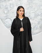 R321 Luxurious Chiffon Gulf Model Black Abaya Abaya for Women UAE – Abaya – Rutba Fashion Abaya