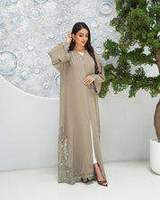 R322 Beautiful Colors Dantel Abay a with colour full beads work Abaya for Women UAE – Abaya – Rutba Fashion Abaya
