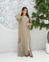 R322 Beautiful Colors Dantel Abay a with colour full beads work Abaya for Women UAE – Abaya – Rutba Fashion Abaya