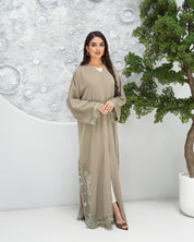 R322 Beautiful Colors Dantel Abay a with colour full beads work Abaya for Women UAE – Abaya – Rutba Fashion Abaya