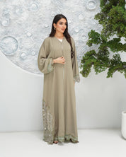 R322 Beautiful Colors Dantel Abay a with colour full beads work Abaya for Women UAE – Abaya – Rutba Fashion Abaya