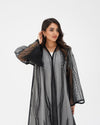 R326 Black Diamond Net Embroidery Beaded Abaya Abaya for Women UAE – Abaya – Rutba Fashion Abaya