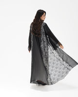 R327 Black Floral Dantel Embroidery Beaded Abaya Abaya for Women UAE – Abaya – Rutba Fashion Abaya