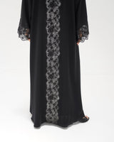 R328 Black Embroidery Beaded Abaya Abaya for Women UAE – Abaya – Rutba Fashion Abaya